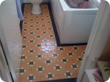 Bathroom floor in Original Style tiles.